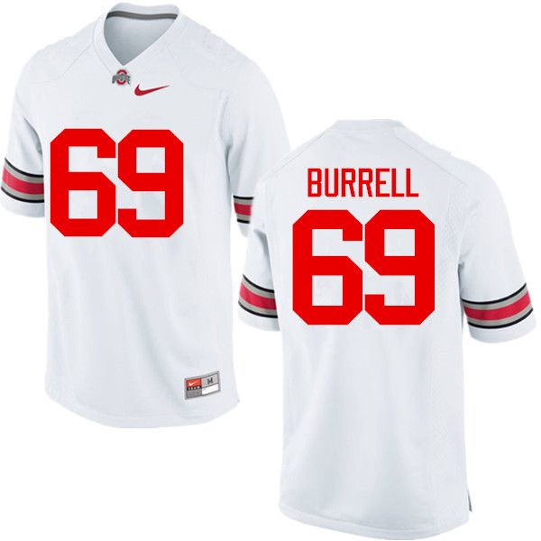 Men Ohio State Buckeyes #69 Matthew Burrell College Football Jerseys Game-White
